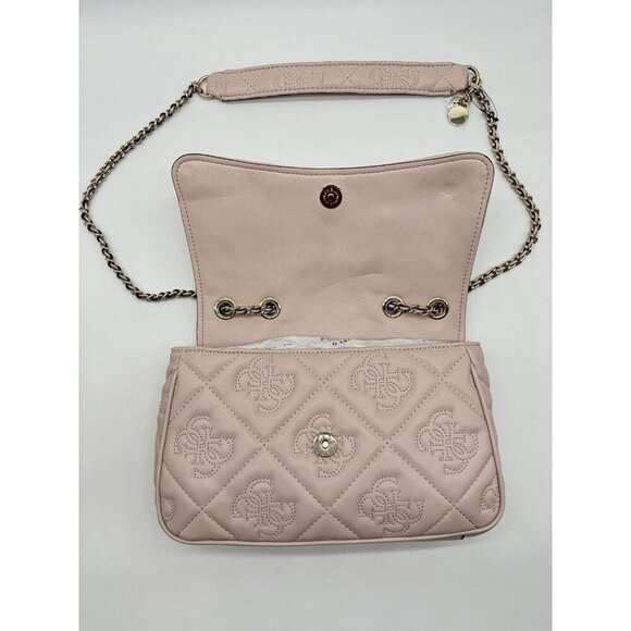 GUESS Marieke faux-leather flap convertible shoulder crossbody bag - Light Pink - Picture 10 of 10